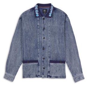 NWT! BRAIN DEAD BLEACHED CORD COBANA SHIRT- NAVY/XL